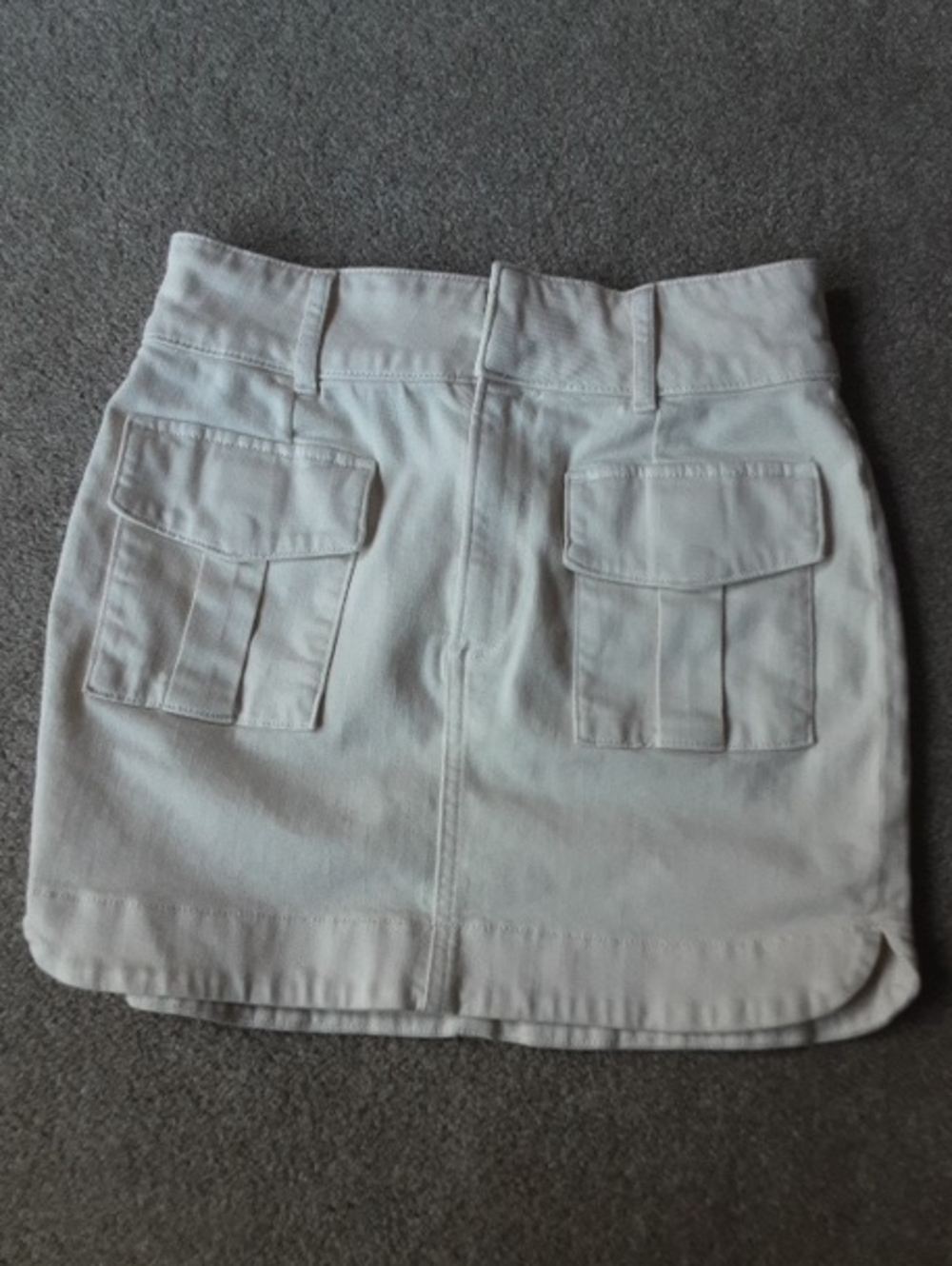 Express White 15" Cargo Pocket Mini Skirt